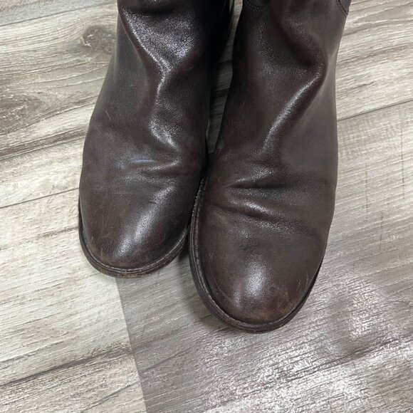 Frye Paige Tall Leather Riding Boots Chocolate Brown Women’s Size 8.5 - Picture 5 of 14